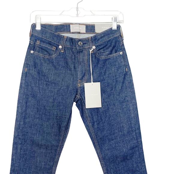 EVERLANE The Mid-Rise Skinny Ankle Jeans Slim Fit Denim Dark Indigo Wash Size 25 - Picture 6 of 7